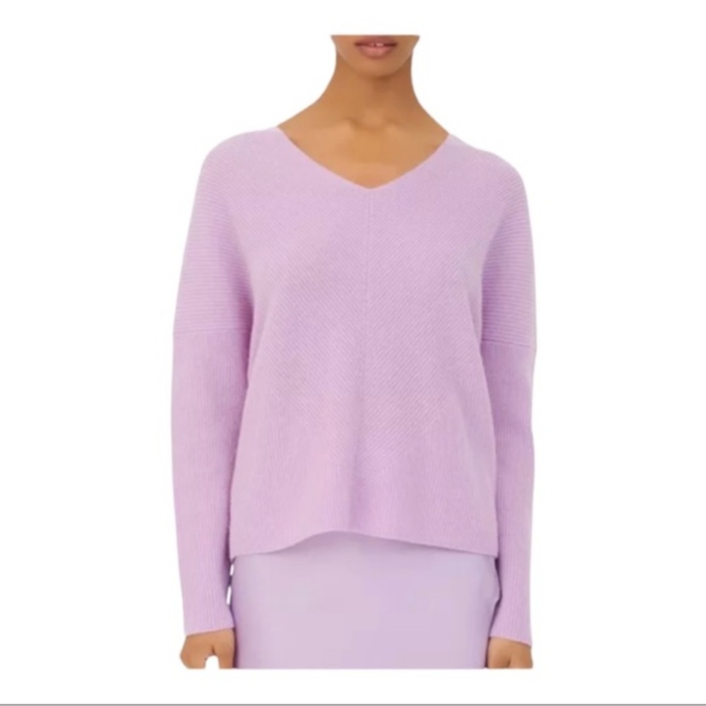 Maje Lilac V-Neck Sweater